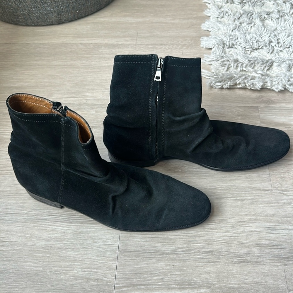John Varvatos | Black Sharpei Suede Boots